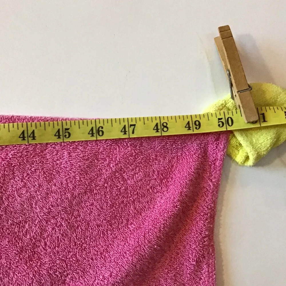 Pink Princess Hooded Bath Towel Toddler Girl Yellow Mittens Appliqué Crown
